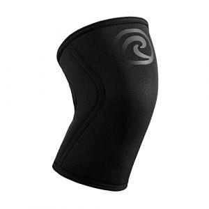 Rehband Genouill&egrave;re pour Entra&icirc;nement de Force & Fitness - support de genou en n&eacute;opr&egrave;ne 7mm, Flexible & Antid&eacute;rapante, Genouill&egrave;re pour Hommes & Femmes, Couleur:Carbon/Noir, Taille:XXL (Rehband, neuf)