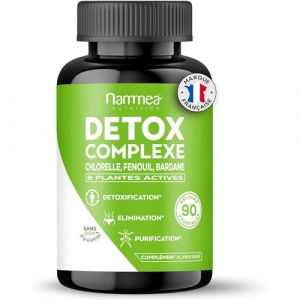 Detox puissant & rapide foie reins côlon-Draineur-Détoxifiant-Diurétique-Laxatif-Coupe faim minceur perte de poids-Brûle graisse-Chardon Marie-Bardane-Certifié BIO-90 gélules (NAMMEA NUTRITION, neuf)