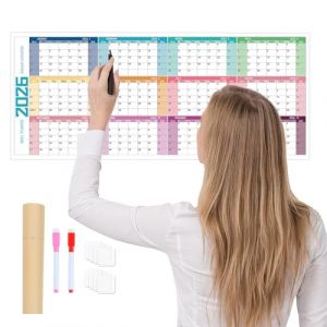 Siuwddee Calendrier Mural 2026 Grand Format | Planificateur Effaçable Calendrier Mur 2026,Organiseur Annuel et Mensuel Pour, Élèves, Enseignants, Bureau, Maison ou Salle de Classe (siuwad, neuf)