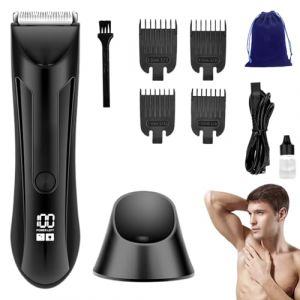 Tondeuse intime, Le fid&egrave;le - votre alli&eacute; id&eacute;al pour un rasage intime impeccable, Tondeuse corps homme intime lumi&egrave;re LED station de charge USB, Utilisable sous la douche (1PC) (YZstore-FR, neuf)