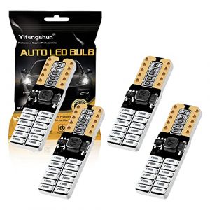 yifengshun 4x T10 W5W LED Ampoules 168 194 5W Canbus Wedge Super Bright Bleu pour l'int&eacute;rieur de Voiture &Eacute;clairage Ext&eacute;rieur Plaque d'immatriculation D&ocirc;me Side Light Bulb (yifengshun, neuf)