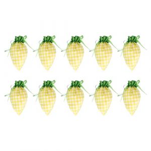 kesurpae Sac à Cordon pour Bonbons, Plusieurs Options de Couleurs et de Styles, Sac Cadeau de pâques Durable et Durable, envoyé en Cadeau, Grille Jaune (mikeiony, neuf)