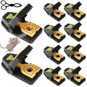 LeKuni Tapette&agrave; Souris, Pi&egrave;ge &agrave; Rat Efficace Rapide, Pi&egrave;ge Souris en Plastique r&eacute;utilisables, Tiege a Rat utilisables &agrave; l'int&eacute;rieur et &agrave; l'ext&eacute;rieur, Mouse Trap Lot de 9 (2L+8S+1clip) (KASINO Direct, neuf)
