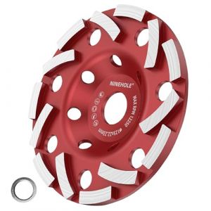 Ninehole Meule Diamantée 125 x 22,2 mm Double Rangée, Disque Diamant pour Béton, Pierre, Maçonnerie, Granit etc, Compatible avec Meuleuses d'angle (Ninehole(EU), neuf)