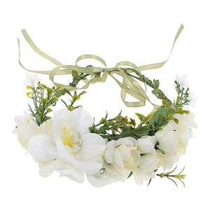 PACKOVE Bandeau &agrave; Fleurs -t&ecirc;te Floral Couronne De Cheveux Coiffe Guirlande D&eacute;coration De Cheveux De Mari&eacute;e (Spring TU, neuf)
