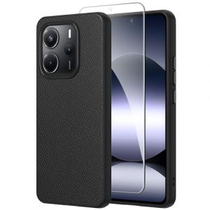 Nevecover Coque pour Xiaomi Redmi Note 14 4G avec 1 Pi&egrave;ces Verre Tremp&eacute; Protection &eacute;cran,Transparent Housse Etui Silicone TPU Souple Case pour Xiaomi Redmi Note 14 4G (6.67") - Nuit Noir (Tianenz Store, neuf)