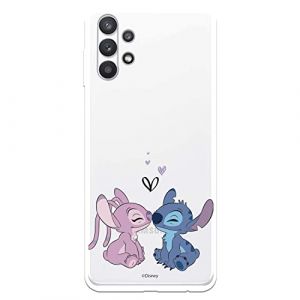 Coque pour Samsung Galaxy A32 5G Officielle Lilo & Stitch Baiser pour protéger votre téléphone portable Coque en silicone souple sous licence officielle Lilo & Stitch (La Casa de Las Carcasas, neuf)