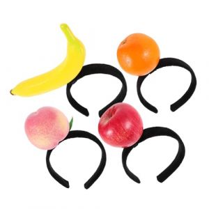 BATHVEVE 4pi&egrave;ces Bandeaux Fruits Pour Femmes Accessoires De F&ecirc;te Avec Banana Et Orange Costume Tropical Et D&eacute;guisement Amusant Pour &Eacute;v&eacute;nements Et C&eacute;l&eacute;brations (MINAMYIO, neuf)