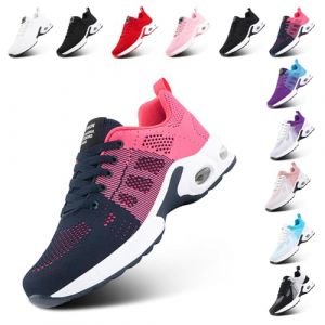 Hitmars Basket Femme Sneakers Chaussure Running Compensee Legere Basquettes Basket Sport Running Shoes Fitness Mode Chaussure de Sport Rouge-2 EU 42 (Ugrundi OU, neuf)