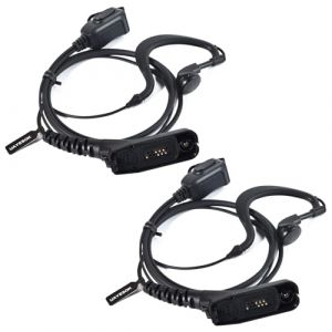 UAYESOK Oreillette en Forme de G pour Talkie-walkie Multi-Broches, Casque Radio de Police de s&eacute;curit&eacute; avec Micro PPT, pour Motorola DP3400 DP3401 DP3600 DP3601 DP4400 DP4800 DP4801 Radio (2 Pi&egrave;ces) (UAYESOK-Direct(UK&EU), neuf)