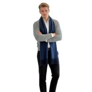 LA Ferani &Eacute;charpe en cachemire pour homme automne hiver fine 185x65 &eacute;charpe en cachemire style d&eacute;contract&eacute; &eacute;charpe en laine couleur unie &eacute;charpe pour homme, bleu fonc&eacute;, 200x70 (LA FERANI, neuf)