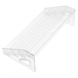 VICASKY Pr&eacute;sentoir &agrave; Cartes de V&oelig;ux en Acrylique Transparent 4 Niveaux Escalier Organiseur Polyvalent pour Vernis &agrave; Ongles et Parfums &Eacute;tag&egrave;re Compacte pour Maison et Bureau Rangement (Belicious Helper, neuf)
