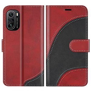BoxTii Coque pour Xiaomi MI 11, Portefeuille Etui en Cuir PU, Magnétique Protection Housse Coque pour Xiaomi MI 11, Rouge (BoxTii, neuf)