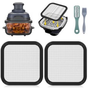 HA BIN Pare-&eacute;claboussures Magn&eacute;tique en Inox pour Friteuse &agrave; Air Ninja Crispi FN101 &ndash; Accessoire Airfryer Anti Graisse avec Grille Fine, Protection Chauffante et Nettoyage Facile (SZHBDE, neuf)