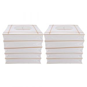 Veemoon Lot de 2 abat-jours en papier : abat-jour carré pliable en papier, idéal pour un plafonnier, une table de chevet, un bureau, un mur ou un lampadaire. (lucy Liu, neuf)