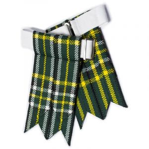 Flashes pour chaussettes de kilt pour hommes avec boucles lourdes ajustables, chaussettes unies et &agrave; carreaux pour kilt/Garter en laine acrylique pointu, taille unique (Eagle Threads, neuf)