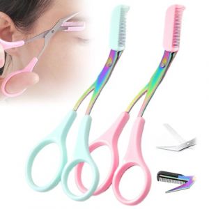 Ciseaux Sourcils Femme Brosse Sourcil 2025 Nouveau 2 - En - 1 Peigne Taille Des Sourcils Pour Cils Et Sourcils Outil de Beauté pour Femmes Hommes (4+5) (jingteng464, neuf)