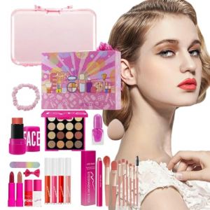 Makeup Sets, 26 Pièces Fard À Paupières Brillant À Lèvres Pinceau Maquillage Cosmétiques, Trousse Cosmétique Imperméable Pour Mariage Théâtre Séances (XingTaiShiXinNiuNongYeYouXianGongSi, neuf)