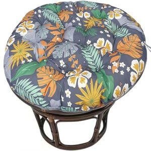 JORTUIO Coussin De Chaise Papasan Extérieur, Coussin de Siège Jardin Imperméable, Coussin Épais pour Chaise Suspendue Rond,Confortable,Amovible extérieur/intérieur(Color 1,120x120cm) (Danansentt Shop, neuf)