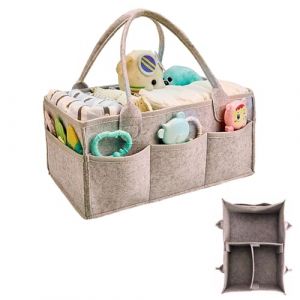 Comioke Panier de Rangement Pour B&eacute;b&eacute;,Organisateur de Couches B&eacute;b&eacute;,Panier &Agrave; Couches,Organisateur de Couche Pliable,Organiseur de Couches Robuste,de Couches Bac de Rangement de Cr&egrave;che (DIDIhouse, neuf)