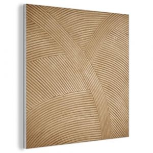 MuchoWow© Panneau Acoustique 60x60 cm decoratif Mural Acoustic Panels Feutre Murale Plaque isolante anti bruit Mur Panneaux Structure - Nature - Art - Rotin (MuchoWow GmbH, neuf)