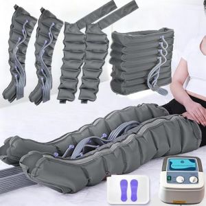 Botte De Pressoth&eacute;rapie ︱8 Cavit&eacute;s Masseur De Compression d'Air Jambes Drainage Lymphatique︱Appareil Circulation Sanguine Jambes︱Pressotherapie Jambe Et Ventre Et Bras (Mei Ma-DE Sao Wo cplm, neuf)