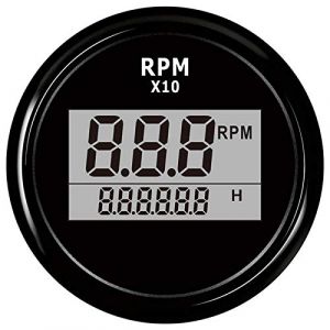 Joselin Compteur de vitesse numérique LED pour bateaux - Compteur d'heures - Marine, extérieur, border, RV, RPM - Jauge (leshuangniandianzi, neuf)
