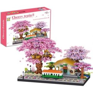 Tirff Sakura Arbre Maison Construire Bloc, 3668 Pièces Ensemble de Construction Cabane dans Les Arbres, Sakura Botanical Collection Building Set pour Adultes, Not Compatible with Lego (Tirff, neuf)