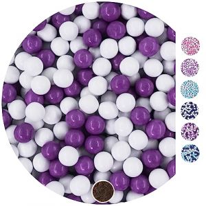 EinsSein 1kg Chocolat Dragees perles mariage Mix petit blanc-violet brillant 1 cm - drag&eacute;es bapt&ecirc;me communion amandes feter et recevoir f&ecirc;ter de fete couleur pas cher (Shopingeneur, neuf)
