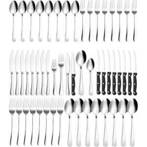Xespis Couverts de Table 12 Personnes, M&eacute;nag&egrave;re 72 Pi&egrave;ces en Acier Inoxydable, avec Couteau Fourchette Cuill&egrave;re, Polis et Lavables au Lave-Vaisselle, pour Maison, F&ecirc;te, Restaurant (VASILCA MOCHO S.R.L., neuf)