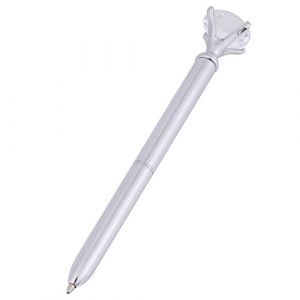 Grand Cristal Diamant Stylo À Bille En Cristal Cristal Rétractable En Métal Stylos À Bille pour Étudiant École Fournitures de Bureau(argent) Office Supplies (Yokuna eu, neuf)