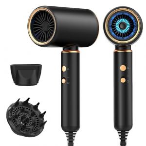 JANOLTY Sèche Cheveux Ionique Professionnel avec Diffuseur-Buse Concentratrice | Moteur Turbo Ultra-Silencieux de AC 2400W |4 Modes de Séchage|Chauffage Rapide-Température,Avec un Cycle Chaud et Froid (GIOIA ALESSANDRO STORE, neuf)