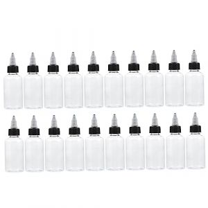 FOYTOKI 20pièces Distributeur Huile Flacon Souple Réutilisable Flacon Colle Liquide Bouteille Vide Pour Pigments Translucides (Wyn White, neuf)