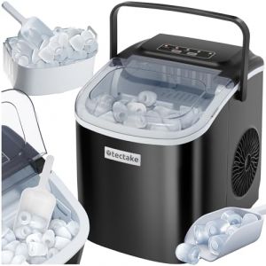 tectake® Machine à glaçons Silencieuse Appareil à glacons, 9 glaçons par cycle, env. 6-13 minutes, Écran tactile, avec Cuillère à glace, Ice Maker Machine a glacons Appareil cuisine Maison (Made4Home SAS, neuf)