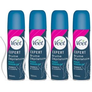 Veet Spray Epilation - Peaux sensibles - 4x150 ml (Pennguin-FR-Home, neuf)