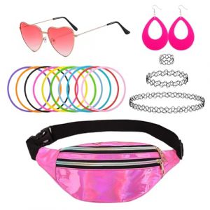 SZSMW D&eacute;Guisement Ann&eacute;E 80 - Deguisement Annee 80 Femme - D&eacute;Guisement Ann&eacute;E 90 - Convient pour Toute F&ecirc;Te des Ann&eacute;Es 80 Ou 90, Danse R&eacute;Tro, F&ecirc;Te D'Anniversaire, D&eacute;Guisement Ou Tout &eacute;V&eacute;Nement Sp&eacute;Cial (SANGMOWAN, neuf)