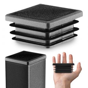 EMFA Bouchon Tube Carr&eacute; 70x70 mm Noir &ndash; Embout &agrave; Lamelles en Plastique &ndash; Capuchon 7x7 cm &ndash; Lot de 10 (EMFA GmbH, neuf)
