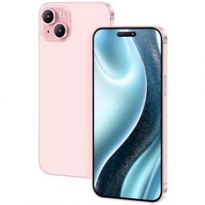 FufoneUS Affichage Faux Jouets téléphone téléphone Portable modèle métallique réplique Non Fonctionnement 1:1 téléphone pour téléphone 15 Faux Jouet Mobile (pour 15 Couleur Rose Écran Couleur) (Hombodar Tech, neuf)