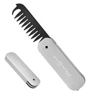 Weppduk Brosse à cheveux compacte, brosse à cheveux pliable de voyage - Brosse à cheveux pliante,Petit outil de coiffure à double face, peigne de voyage (weaduel, neuf)