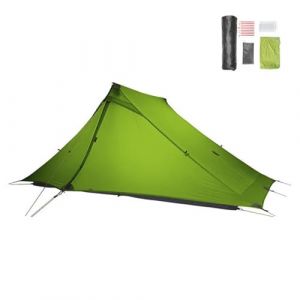 3FULGEAR Lanshan 2 Pro Tente de Camping ultral&eacute;g&egrave;re pour 2 Personnes, Tente Professionnelle 3/4 Saisons sans tiges en Nylon argent&eacute; 20D pour Le Camping, la randonn&eacute;e (Green 2 Pro, 4 Season) (Boutique tactical clothing, neuf)