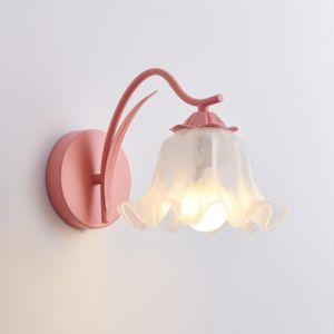 Mkichi Applique Murale Int&eacute;Rieure Moderne Luminaire Mural de Couloir Vintage,E27 M&eacute;tal Applique Murale Industrielle,Lampe Murale Moderne Fleur Design Luminaire Mural en Acrylique (Rose) (Mkichi, neuf)