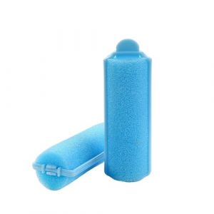 Bigoudis de coiffure, 10 bigoudis en mousse éponge magique douce, kit d'outils de coiffure DIY for femmes, coiffure sans danger for les cheveux, bigoudis sans chaleur (rouge, 1,5 x 7 cm)(Blue) (WYUMSY, neuf)