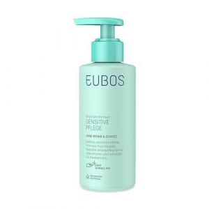 EUBOS Soin sensible - Distributeur à pompe réparateur et protection des mains - Crème pour les mains sèches et craquelées - Pour des mains visiblement plus lisses et plus douces - Tolérance cutanée (Astra FR, neuf)