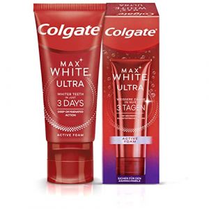 Colgate Dentifrice Max White Ultra Active Foam 50 ml – Dents plus blanches en 3 jours (Zeitburg Schmuck & Uhren, neuf)