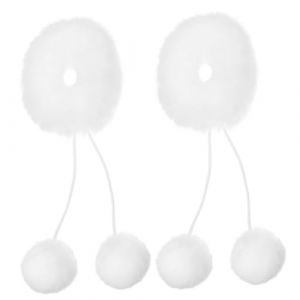 VALICLUD 2pi&egrave;ces Chouchous Peluche Pour Filles &Eacute;lastiques &agrave; Cheveux Pompons D&eacute;corations Pour Queue De Cheval Et Chignons (SHUI LIAO, neuf)