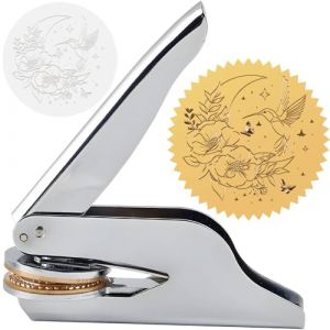 craspire Tampon en Relief Colibri Fleur Ex Libris Library 1.6 po en Acier Inoxydable Tampon &agrave; Main Gaufreur Bookish Teacher Notary pour Cadeau de Remise de Dipl&ocirc;me Enveloppe Invitation de Mariage (CRASPIRE FR, neuf)