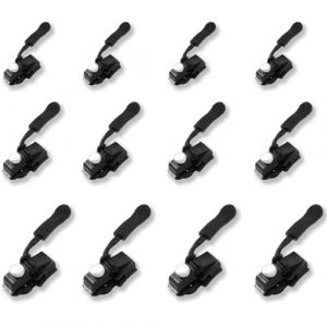 MOLZINY 12 Pcs Kit Réparation Fermeture Éclair Fermeture Eclair Reparation Curseur Fermeture Eclair Tirette Fermeture Eclair remplacement Remplacement Instantané Universel Curseur Fermeture Eclair (gaojiegao, neuf)