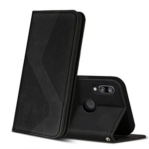 ZONNAVI Coque pour Huawei P20 Lite, Premium &Eacute;tui Housse en Cuir de Protection avec [Emplacements Cartes] [Magnetique], Clapet Folio Portefeuille pour Huawei P20 Lite (Noir) (ZONNAVI, neuf)