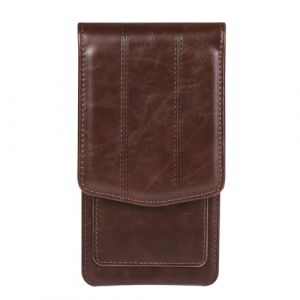 Étui de Ceinture Pochette Téléphone Portable Holster, Sacoche Telephone Homme Compatible pour iPhone 16 15 14 13 12 11 SE Samsung Galaxy S24 A14 S23 S10 - Café (Baiyian, neuf)