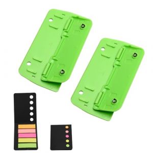 2 Pi&egrave;ces Mini Perforatrice avec Notes Autocollantes, Perforeuse pour Dossiers feuille est Dot&eacute; D'une R&egrave;gle Int&eacute;gr&eacute;e de 12 cm, Perforateur Papier Perforatrice 2 Trous pour L'&eacute;cole, le Bureau, la Maison (KEQIKJ, neuf)